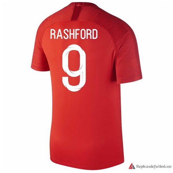 Camiseta Seleccion Inglaterra Segunda equipación Rashford 2018 Rojo